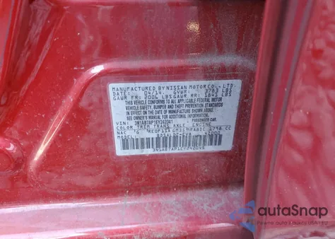 2014 Nissan Sentra S z USA, uszkodzony, nr VIN 3N1AB7AP1EY242041